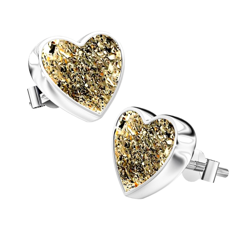 Ashes Infused JewelleryAura-Star Earrings Hearts
