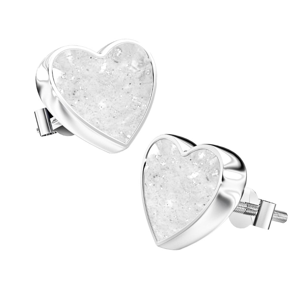 Ashes Infused JewelleryAura-Star Earrings Hearts
