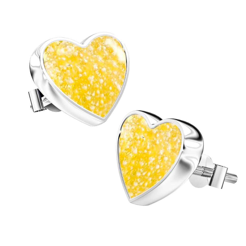 Ashes Infused JewelleryAura-Star Earrings Hearts