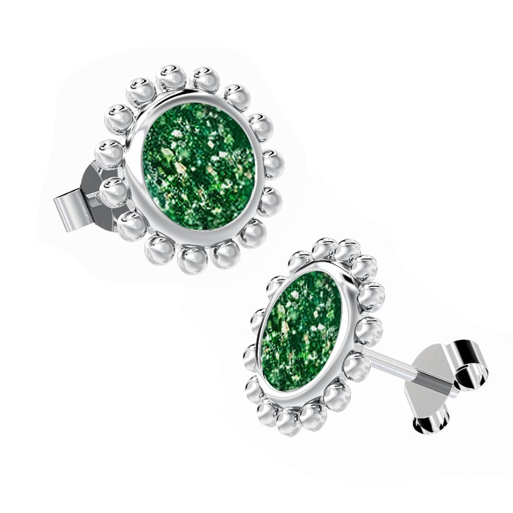 Ashes Infused JewelleryAura-Star Earrings Round Drops