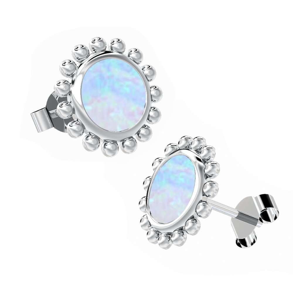 Ashes Infused JewelleryAura-Star Earrings Round Drops