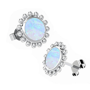 Ashes Infused JewelleryAura-Star Earrings Round Drops