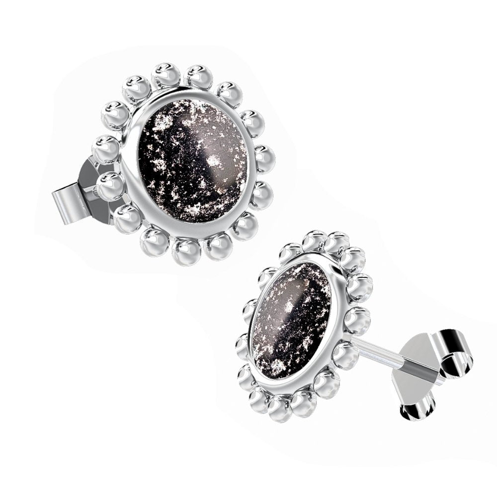Ashes Infused JewelleryAura-Star Earrings Round Drops