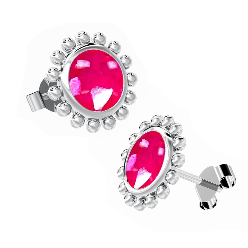 Ashes Infused JewelleryAura-Star Earrings Round Drops