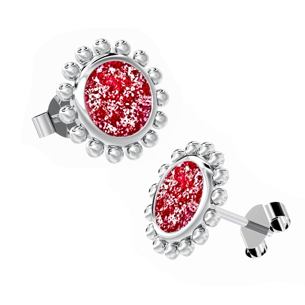 Ashes Infused JewelleryAura-Star Earrings Round Drops