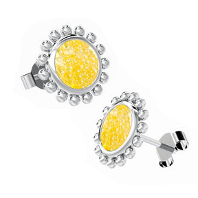 Ashes Infused JewelleryAura-Star Earrings Round Drops