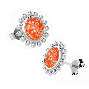 Ashes Infused JewelleryAura-Star Earrings Round Drops