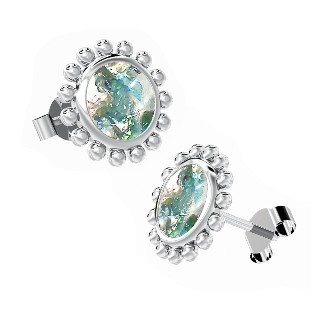 Ashes Infused JewelleryAura-Star Earrings Round Drops