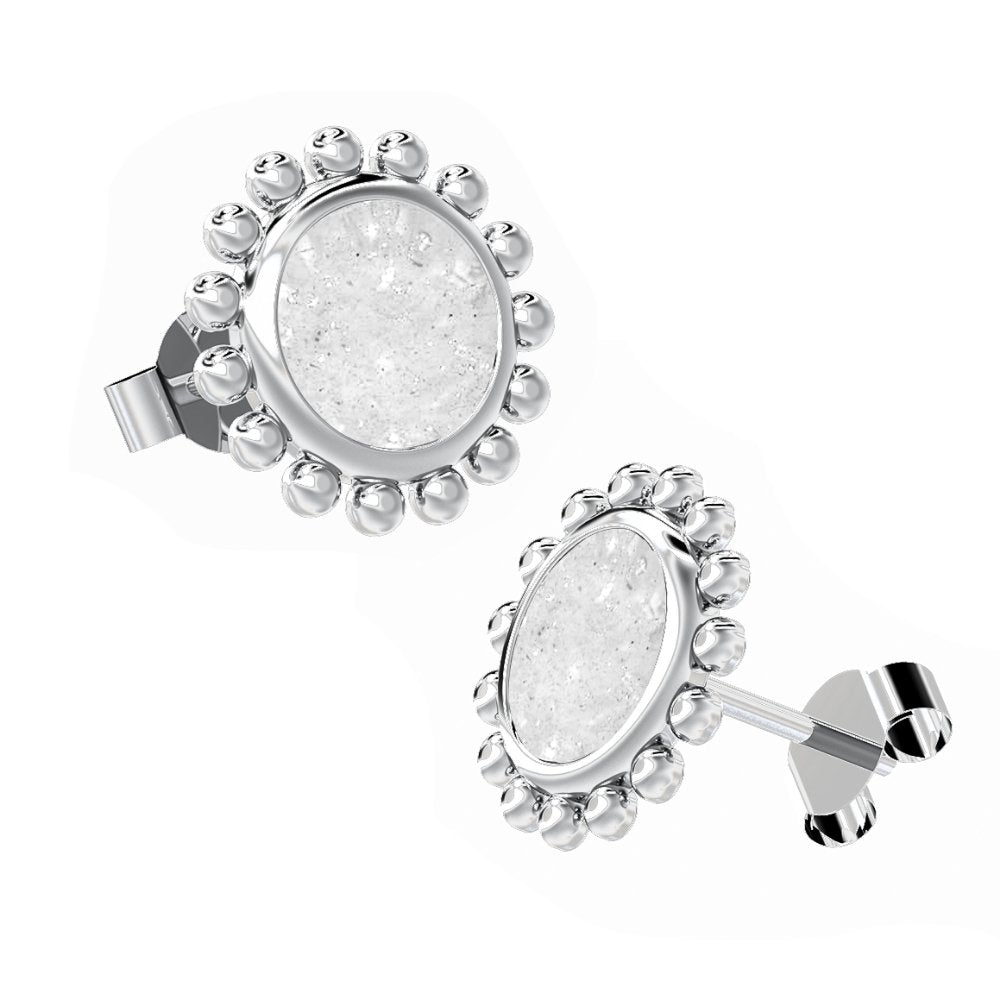 Ashes Infused JewelleryAura-Star Earrings Round Drops