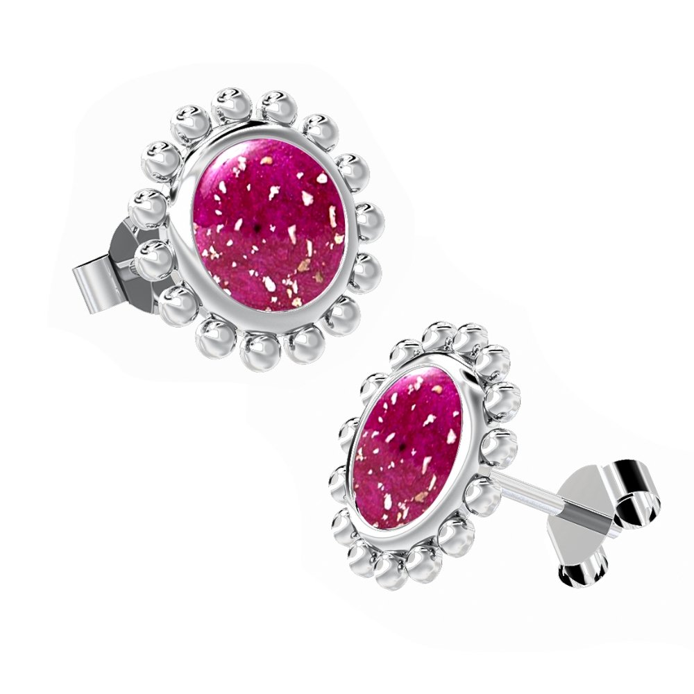 Ashes Infused JewelleryAura-Star Earrings Round Drops