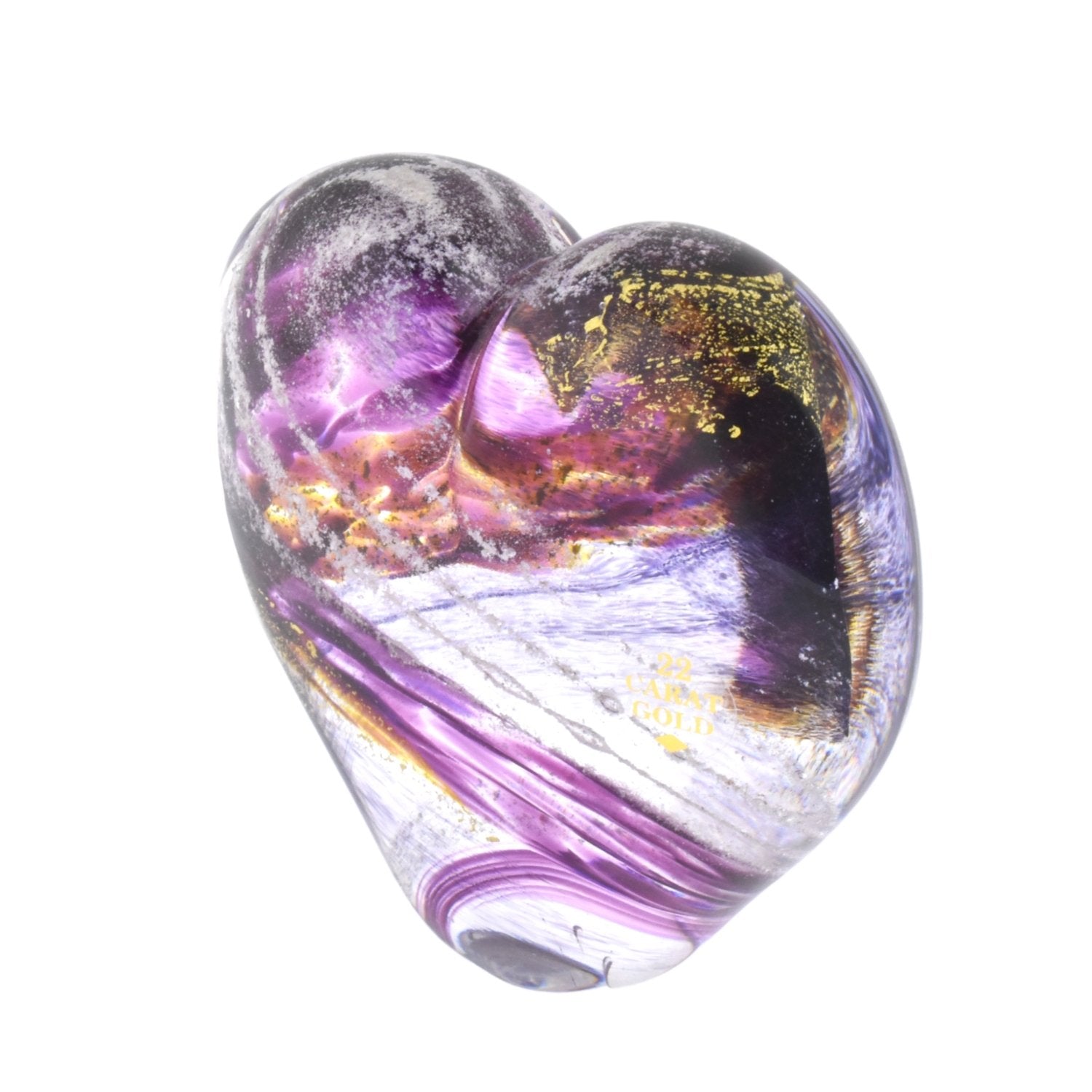Ashes Infused JewelleryAura-Star® Handblown Glass Ashes Infused Keepsake Heart