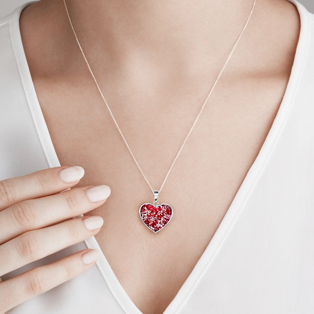 Ashes Infused JewelleryAura-Star Pendant Classic Heart