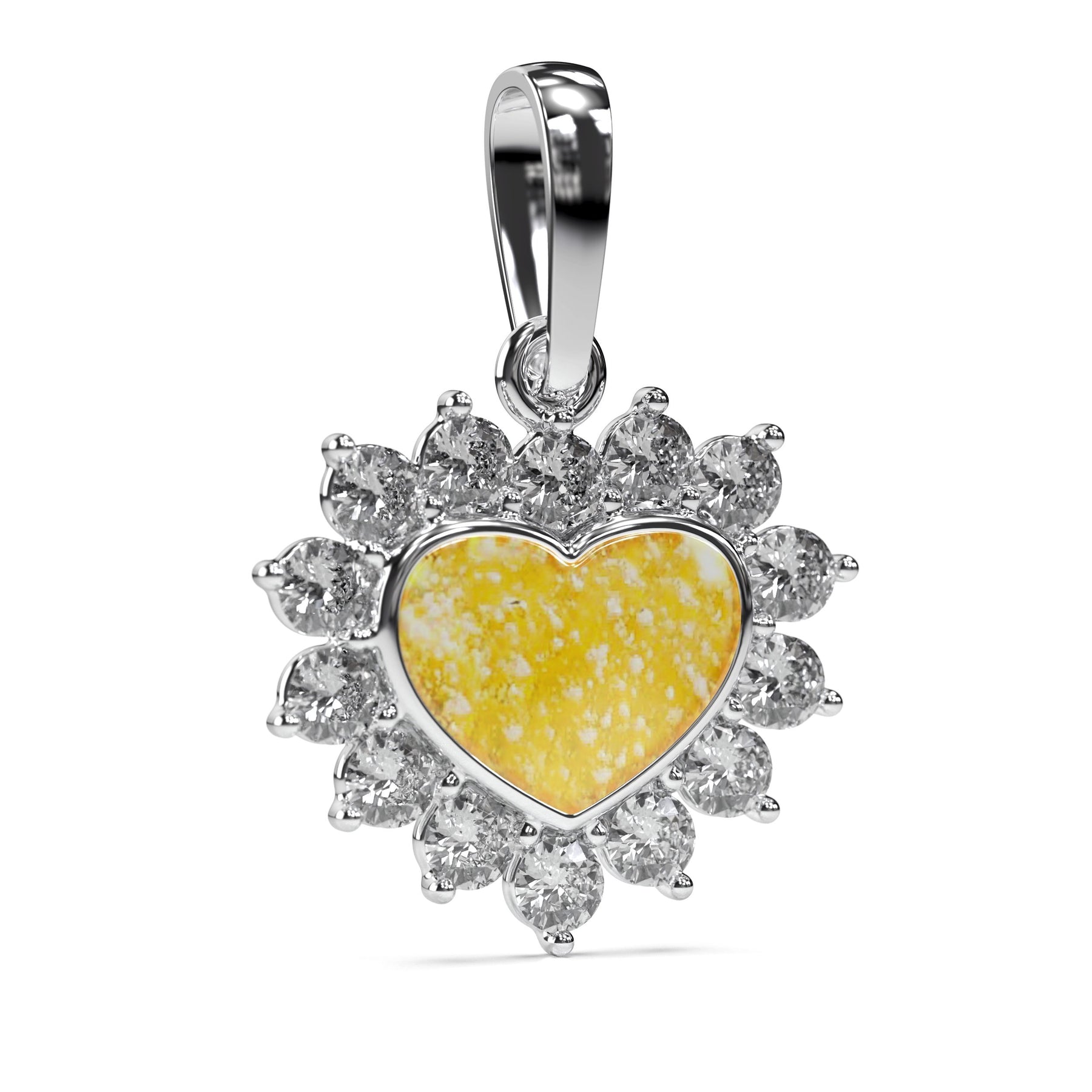 Ashes Infused JewelleryAura Star Pendant Diamond Heart