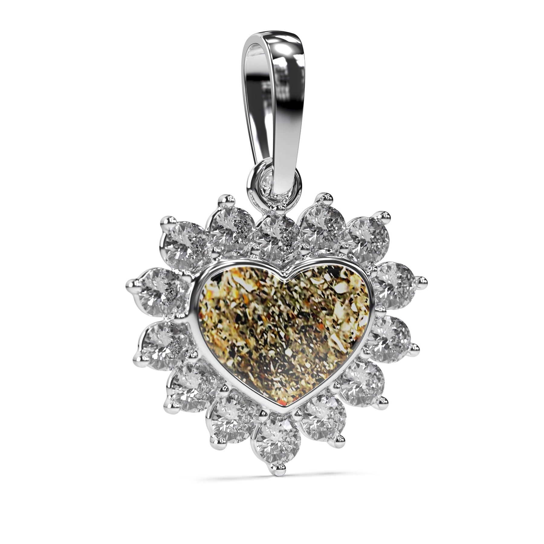 Ashes Infused JewelleryAura Star Pendant Diamond Heart