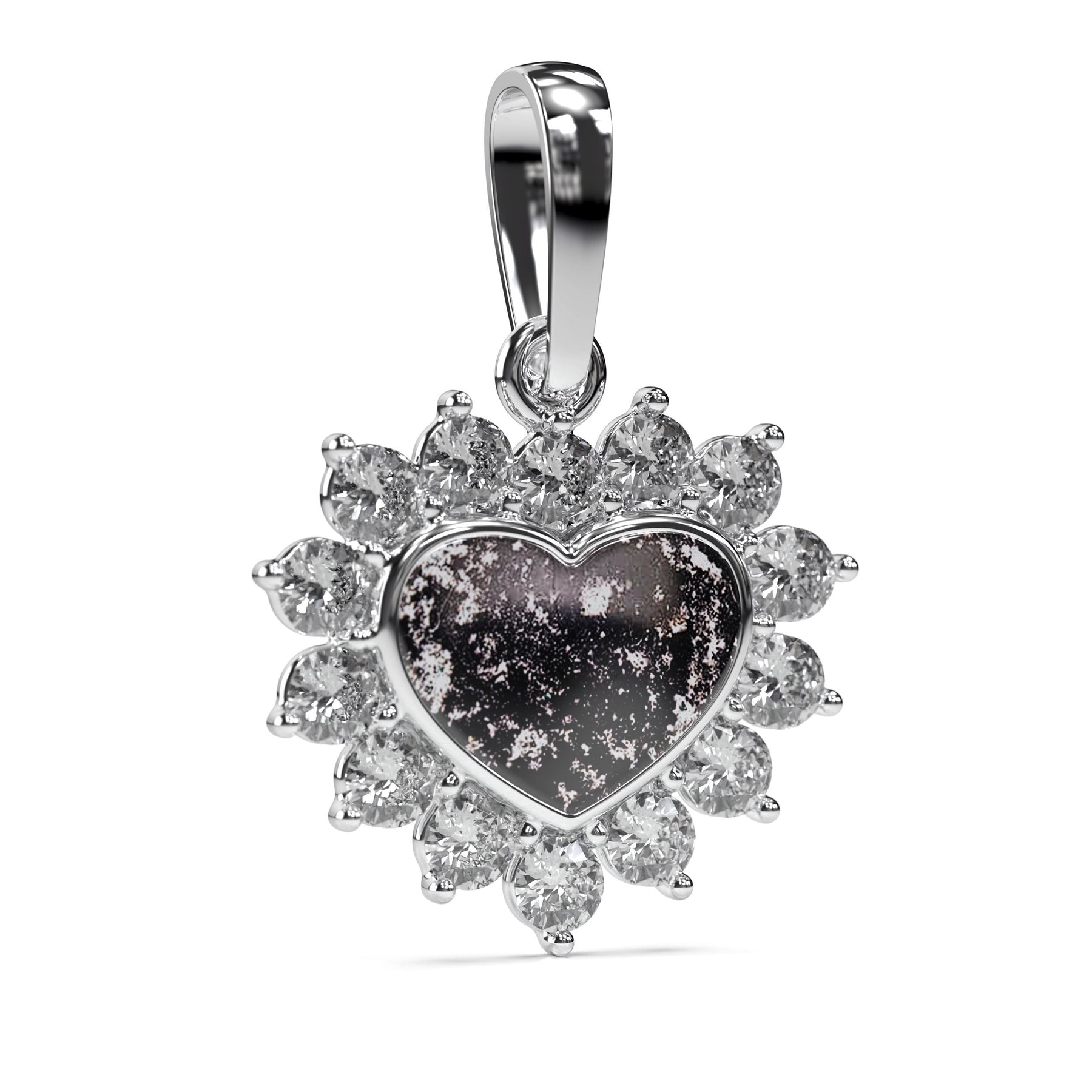 Ashes Infused JewelleryAura Star Pendant Diamond Heart
