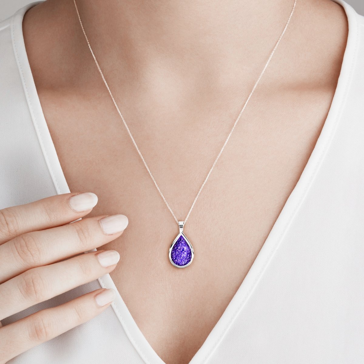 Ashes Infused JewelleryAura-Star Pendant Teardrop