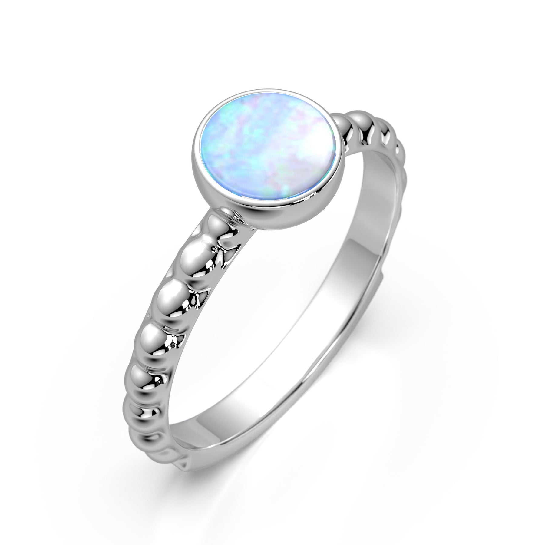 Ashes Infused JewelleryAura-Star Ring Bubble Round