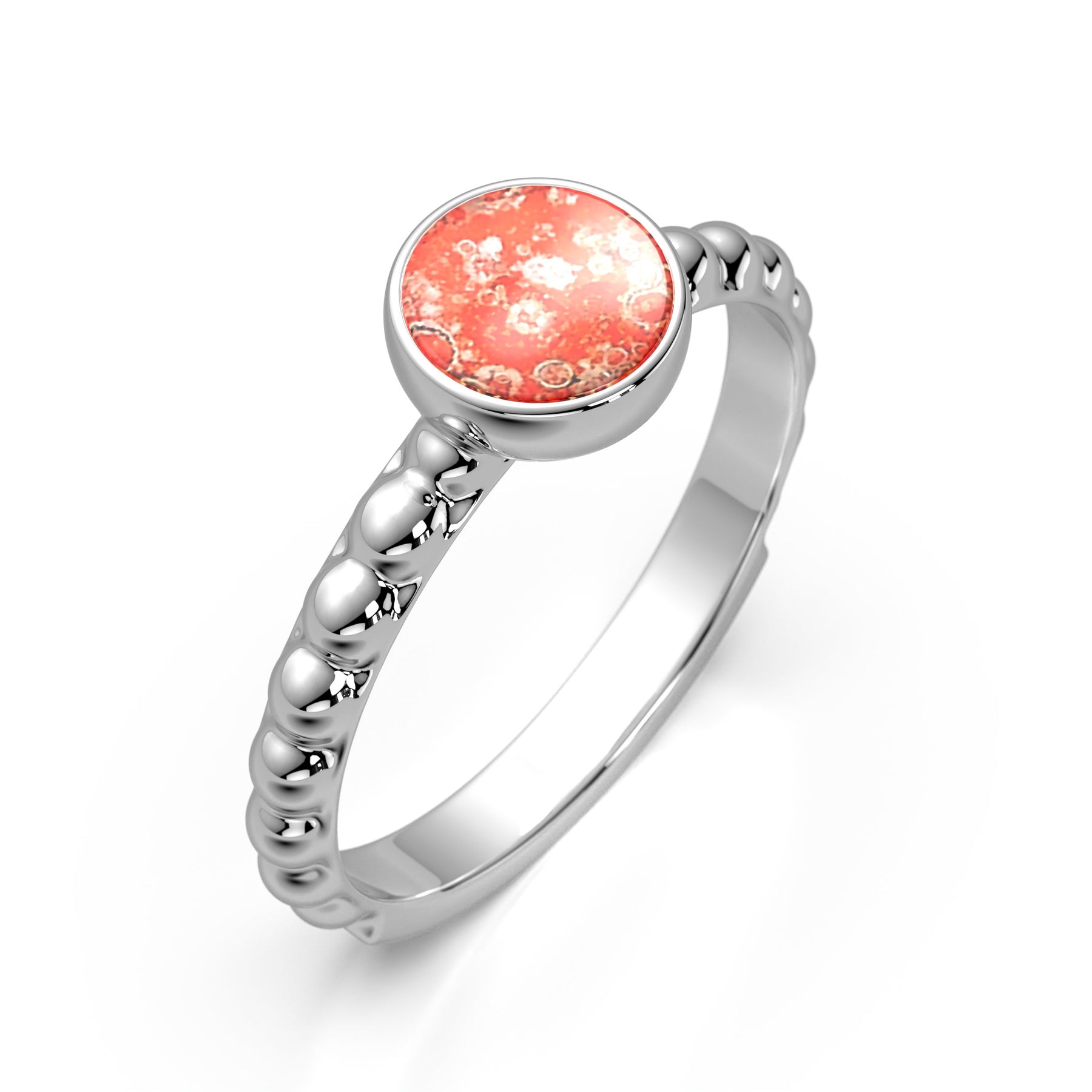 Ashes Infused JewelleryAura-Star Ring Bubble Round