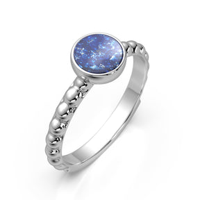 Ashes Infused JewelleryAura-Star Ring Bubble Round