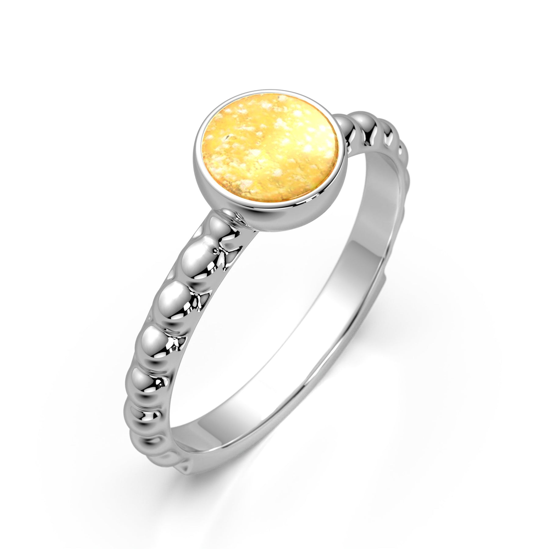Ashes Infused JewelleryAura-Star Ring Bubble Round