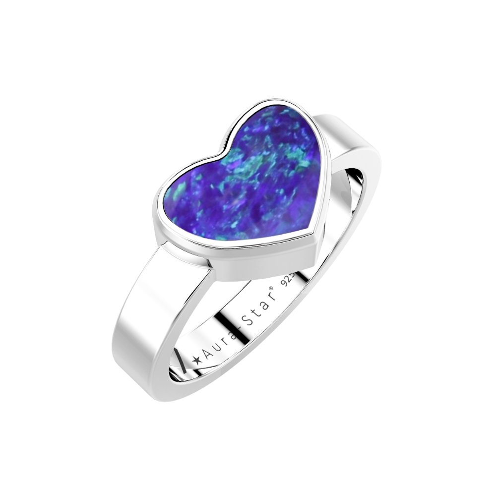 Ashes Infused JewelleryAura-Star Ring Heart