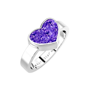 Ashes Infused JewelleryAura-Star Ring Heart