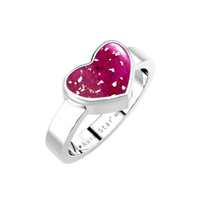 Ashes Infused JewelleryAura-Star Ring Heart