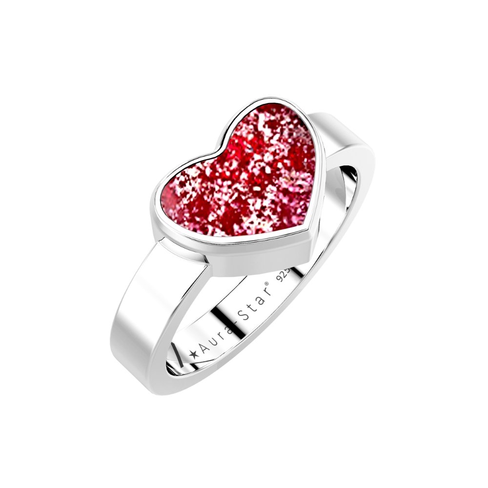 Ashes Infused JewelleryAura-Star Ring Heart